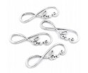 Łącznik Nieskończoność do Bransoletki Naszyjnika Love 36x11mm Srebrny 4szt