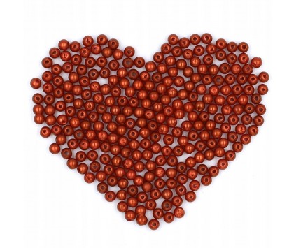 Koraliki Akryl Perły Okrągły Miedziane 4mm 25g/850szt