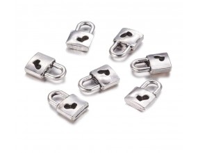 Zawieszka metalowa KŁÓDKA 11mm CHARMS 4szt