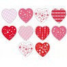 Naklejki Serca Serduszka Scrapbooking Walentynki 8 wzorów 2,5cm Mix 10szt