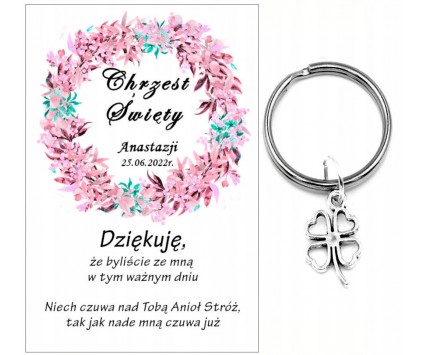 PODZIĘKOWANIE DLA GOŚCI BRELOK BRELOCZEK KONICZYNKA CHRZEST CHRZCINY