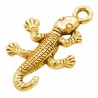 Zawieszka Wisiorek Gekon Jaszczurka Metal Charms 25x15mm Złota 3szt