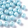 Koraliki Gładkie Klasyczne w Kształcie Kulki 10mm 20szt Akryl Błękitne