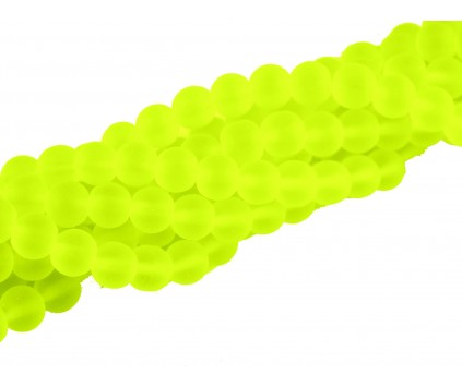 KORALIKI MROŻONE SZNUR 8mm SZKLANE 52szt neon