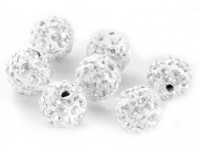 Koraliki SHAMBALLA kula 10mm k. crystal 10szt HURT