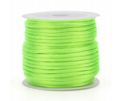 Sznurek Jubilerski Satynowy Nylonowy Błyszczący 1,5mm 15m Szpula Neonowy