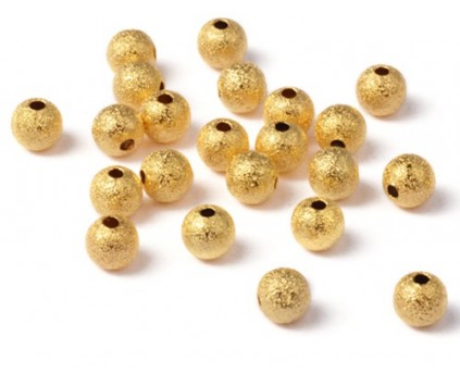 Kuleczki mrożone diamentowe 6mm 10szt k. złoty