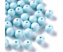 Koraliki Gładkie Klasyczne w Kształcie Kulki 10mm 20szt Akryl Błękitne