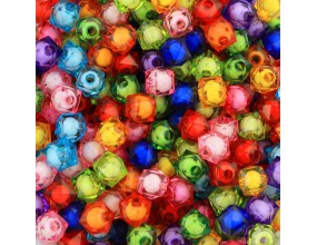 Koraliki ozdobne 8mm granatowe 10szt akrylowe