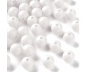 Koraliki Gładkie Klasyczne w Kształcie Kulki 10mm 20szt Akryl Białe