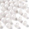 Koraliki Gładkie Klasyczne w Kształcie Kulki 10mm 20szt Akryl Białe