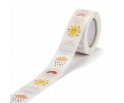 Naklejki Ozdobne Motywacyjne Podziękowanie Słońce Chmura Tęcza 2,5cm 50szt
