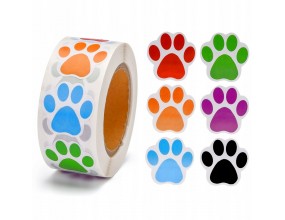 Naklejki Ozdobne Naklejka Łapa Psa Łapka Piesek Scrapbooking 2,5cm 50szt