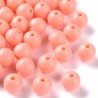 Koraliki Gładkie Klasyczne w Kształcie Kulki 10mm 20szt Akryl Pomarańczowe