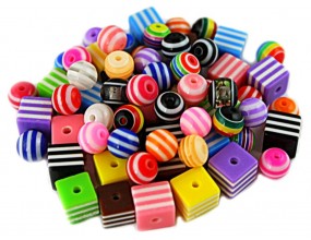 Koraliki ozdobne 8mm granatowe 10szt akrylowe