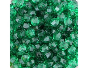 Koraliki Szlifowane akryl 8mm zielony c kula 20szt