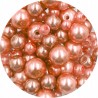 Koraliki perły 4-8mm perełki szklane woskowane mix 200szt pomarańczowe