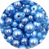 Koraliki perły 4-8mm perełki szklane woskowane mix 200szt niebieskie
