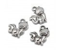 Zawieszka metalowa PIESEK 17mm CHARMS 3szt