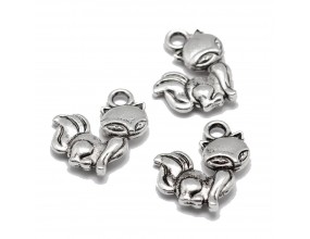 Zawieszka metalowa LISEK 15x12mm CHARMS 4szt