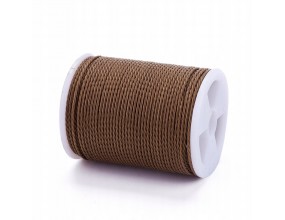 03 Sznurek Jubilerski 1mm Woskowany Poliestrowy na Szpulce Szpula 11m Topli