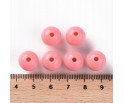Koraliki Gładkie Klasyczne w Kształcie Kulki 10mm 20szt Akryl Pudrowy Róż