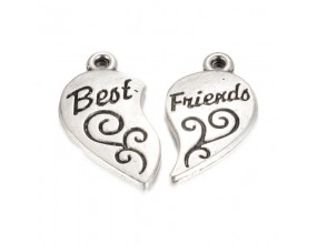 Zawieszka komplet SERCE Best Friends 22x12mm