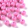 Koraliki Gładkie Klasyczne w Kształcie Kulki 10mm 20szt Akryl Różowe