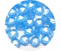 Koraliki Serca Serduszka Transparentne Okrągłe 7mm 20szt Niebieskie