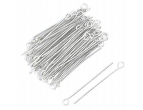 POSREBRZANE HACZYKI do Biżuterii 30mm 300szt METALOWE k. SREBRNY