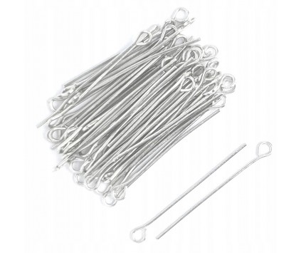 POSREBRZANE HACZYKI do Biżuterii 30mm 300szt METALOWE k. SREBRNY