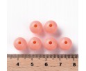 Koraliki Gładkie Klasyczne w Kształcie Kulki 10mm 20szt Akryl Pomarańczowe