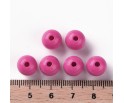 Koraliki Gładkie Klasyczne w Kształcie Kulki 10mm 20szt Akryl Ciemny Róż