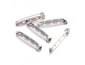 Zapięcie Podstawa Baza Broszki Srebrny 30mm 10szt