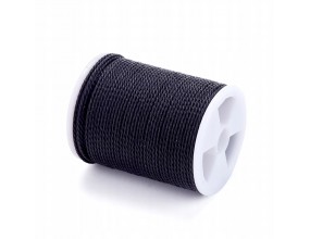 01 Sznurek Jubilerski 1mm Woskowany Poliestrowy na Szpulce Szpula 11m Topli
