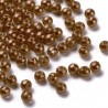 Koraliki Akrylowe Perły 4mm Okrągłe Kuleczki Perełki Brązowe 50szt