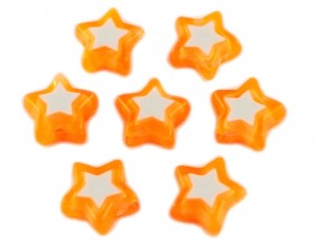 Koraliki gwiazdki 9mm pomarańcz