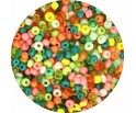 Mix Koraliki Szklane Drobne Seeds Sutasz 2mm Zielono Pomarańczowo Żółte 30g