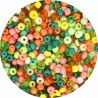 Mix Koraliki Szklane Drobne Seeds Sutasz 2mm Zielono Pomarańczowo Żółte 30g