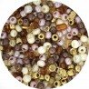Mix Koraliki Szklane Drobne Seeds Sutasz 2mm Brązowo Beżowe 30g