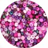Mix Koraliki Szklane Drobne Seeds Sutasz 2mm Fioletowo Różowe 30g