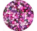 Mix Koraliki Szklane Drobne Seeds Sutasz 2mm Fioletowo Różowe 30g