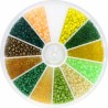 Zestaw Koraliki Drobne SEEDS Szklane 2mm ~2000szt Zielony Żółty Święta