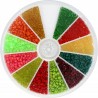 Zestaw Koraliki Drobne SEEDS Szklane 2mm ~2000szt Zielony Pomarańcz Czerwon