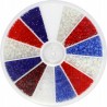 Zestaw Koraliki Drobne SEEDS Szklane 2mm ~2000szt Granatowo-Czerwono-Białe