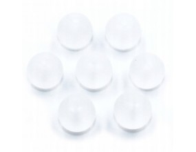 KORALIKI MROŻONE SZKLANE KULKI KULE 8mm 20szt BIAŁE MATOWE