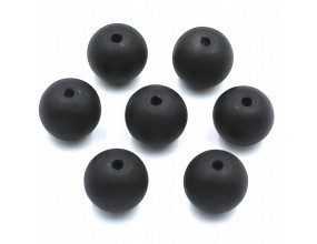KORALIKI MROŻONE SZKLANE KULKI KULE 8mm 20szt CZARNE MATOWE
