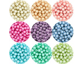 Koraliki Szklane Perły Perełki 6mm Komplet pereł 9x30 Zestaw 270szt