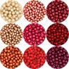 Koraliki Szklane Perły Perełki 6mm Pomarańczowo Czerwone 9x30 Zestaw 270szt