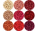 Koraliki Szklane Perły Perełki 6mm Pomarańczowo Czerwone 9x30 Zestaw 270szt